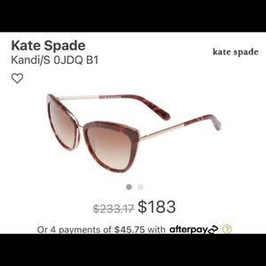 Authentic Kate Spade cat eye sunglasses for women